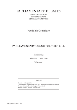 Parliamentary Constituencies Bill