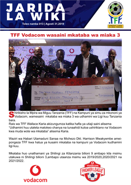 TFF Vodacom Wasaini Mkataba Wa Miaka 3