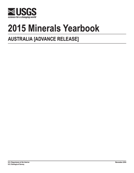 The Mineral Industry of Australia in 2015