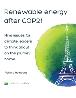 Renewable Energy After COP21