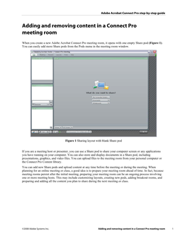 Adding and Removing Content in a Connect Pro Meeting Room