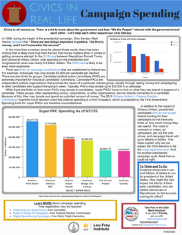 Campaign Spending Civics in Real Life