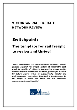 Switchpoint: the Template for Rail Freight to Revive and Thrive!