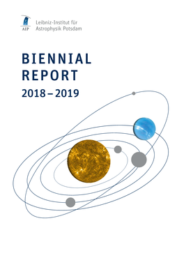 BIENNIAL REPORT 2018 – 2019 Das Titelbild Zeigt Die Skizze Eines Möglichen Extrasolaren Planetensystems