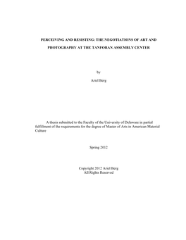 Perceiving and Resisting: the Negotiations of Art And