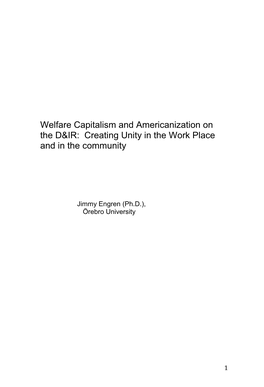 Welfare Capitalism and Americanization on the D&IR