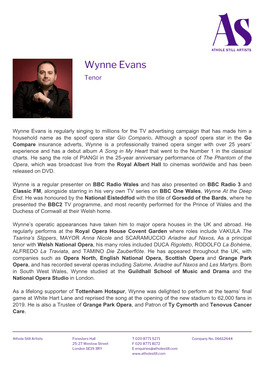 Wynne Evans Tenor