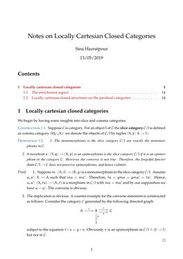 Notes on Locally Cartesian Closed Categories