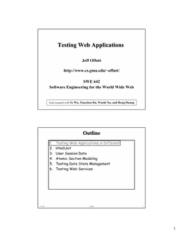 Testing Web Applications