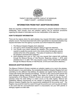 Information from Past Adoption Records