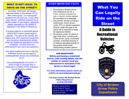 What You Can Legally Ride on the Street a Guide to Recreational Vehicles