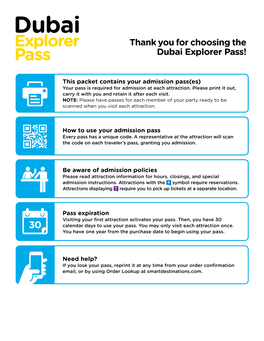 Thank You for Choosing the Dubai Explorer Pass!