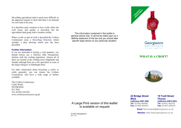 Crofts Leaflet