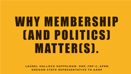 Why Membership Matters