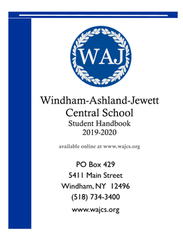 Windham-Ashland-Jewett Central School Student Handbook 2019-2020