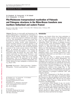 Plio-Pleistocene Transpressional Reactivation of Paleozoic