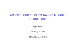 An Introduction to Galois Module Structure