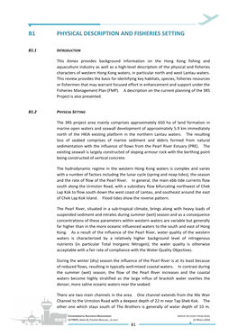 B1 Physical Description and Fisheries Setting