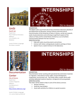 Internships Internships