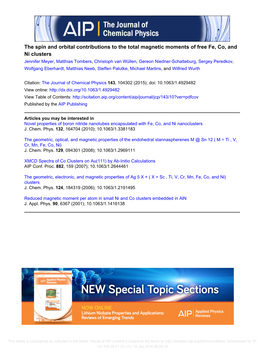 The Spin and Orbital Contributions to the Total Magnetic Moments of Free