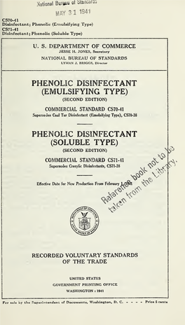 Phenolic Disinfectant (Emulsifying Type) (Second Edition)