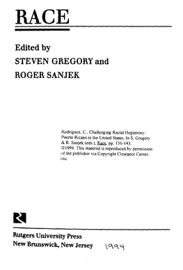 Edited by STEVEN GREGORY and ROGER SANJEK