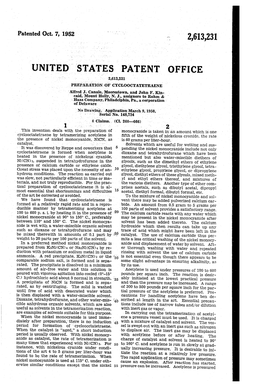 UNITED STATES PATENT OFFICE 2,613,23I PREPARATION of Cyclooctatetraene Alfred J