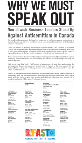 Against Antisemitism in Canada