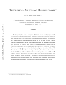 Theoretical Aspects of Massive Gravity