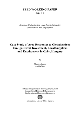 Foreign Direct Investment, Local Suppliers and Employment in Györ, Hungary