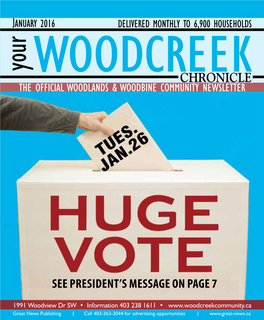 Chronicle the OFFICIAL WOODLANDS & WOODBINE COMMUNITY NEWSLETTER