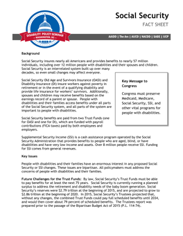 Social Security FACT SHEET