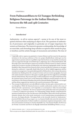 From Padmasambhava to Gö Tsangpa: Rethinking Religious Patronage in the Indian Himalayas Between the 8Th and 13Th Centuries