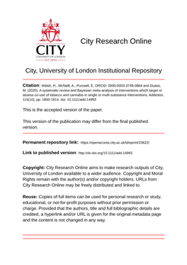 A Systematic Review and Bayesian Meta‐Analysis of Interventions