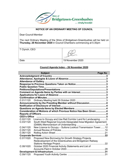 Council Agenda and Attachments