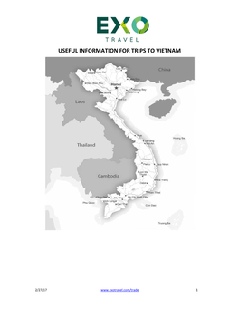 Useful Information for Trips to Vietnam