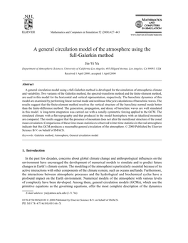 A General Circulation Model of the Atmosphere Using the Full-Galerkin Method