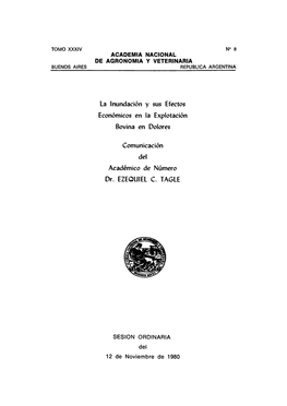 La Inundación Y Sus Efectos Económicos En La Explotación Bovina En Dolores