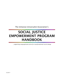 UUA Social Justice Empowerment Program Handbook