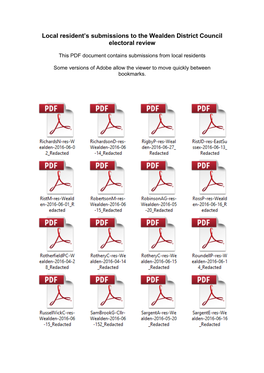 Local Resident's Submissions to the Wealden District Council Electoral