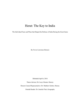 Herat: the Key to India