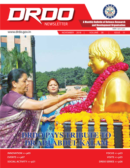 DRDO Pays Tribute to Dr APJ Abdul Kalam