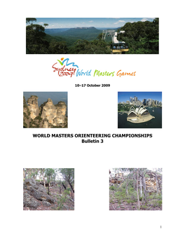 WORLD MASTERS ORIENTEERING CHAMPIONSHIPS Bulletin 3