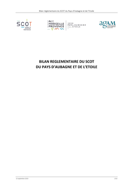 Bilan Reglementaire Du Scot Du Pays D'aubagne Et De L