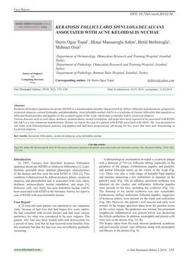 Keratosis Follicularis Spinulosa Decalvans Associated with Acne Keloidalis Nuchae