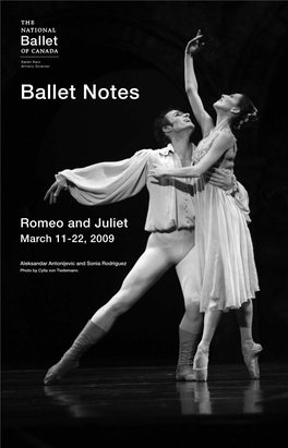Read the 2009 Romeo and Juliet Ballet Notes