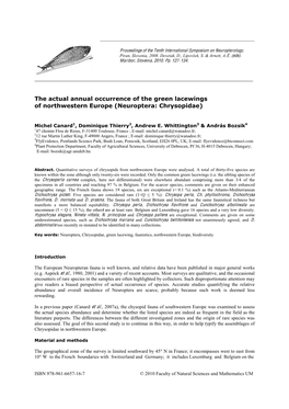 Proceedings of the Tenth International Symposium on Neuropterology