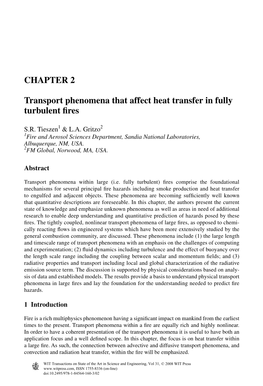 CHAPTER 2 Transport Phenomena That Affect Heat Transfer in Fully