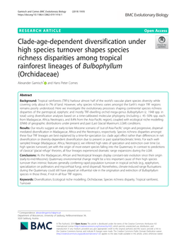 Clade-Age-Dependent Diversification Under High Species Turnover Shapes Species Richness Disparities Among Tropical Rainforest Li