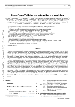 Beyondplanck VI. Noise Characterization and Modelling